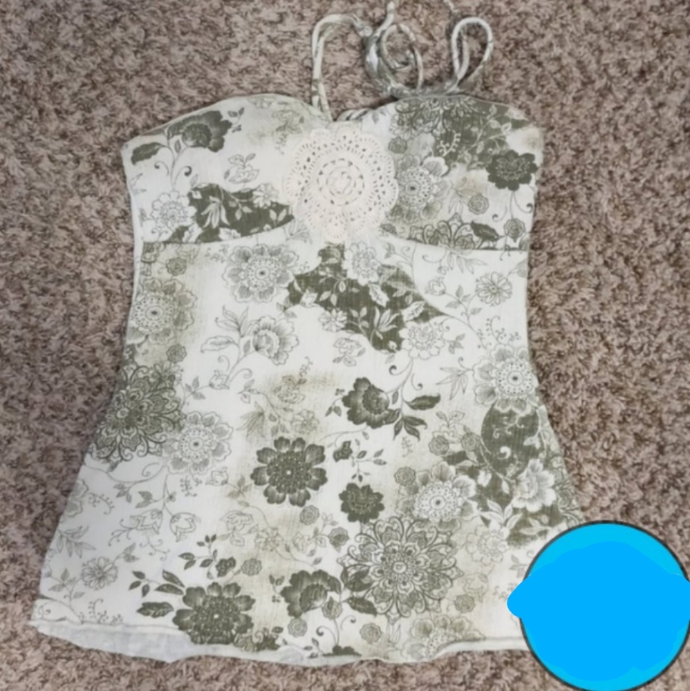 Light Floral Halter Top